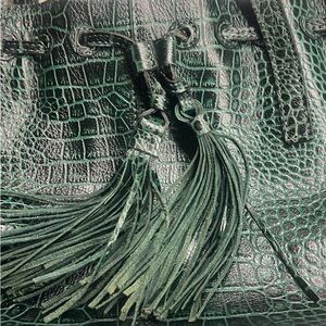 Patricia Nash Emerald Crocodile-Embossed Shoulder Bag